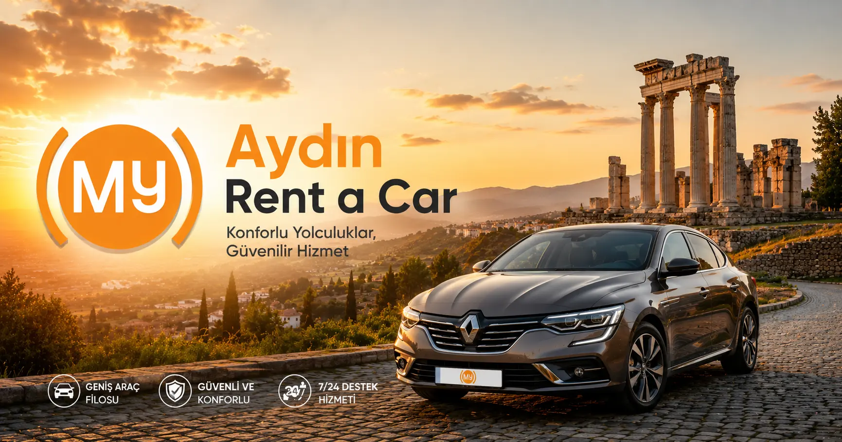 Aydın Rent A Car hizmeti ile Efeler, İncirliova, Söke ve çevre rotalarda araç kiralama