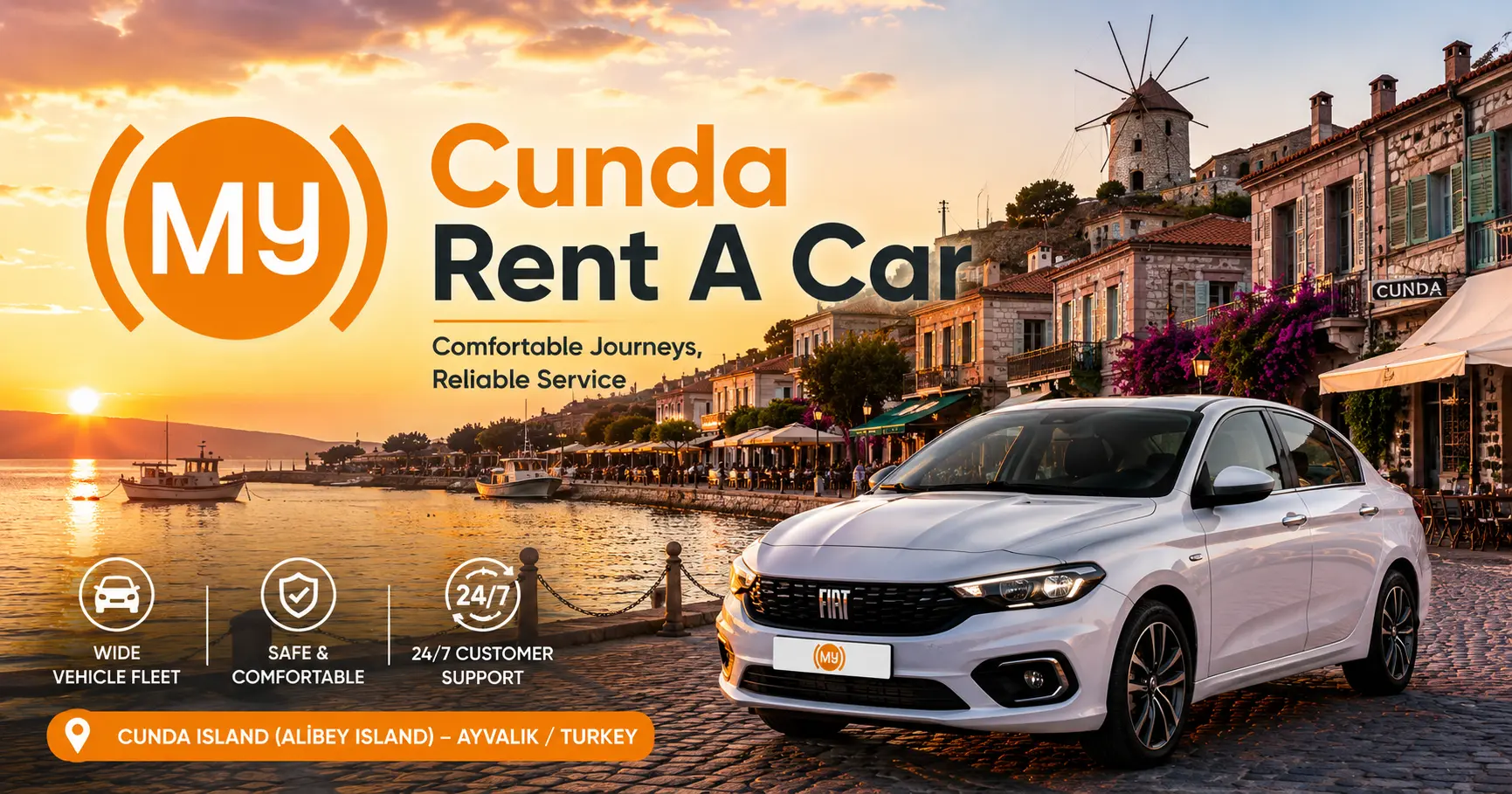Cunda Rent A Car hizmetiyle Alibey Adası, Ayvalık ve çevre rotalarda araç kiralama