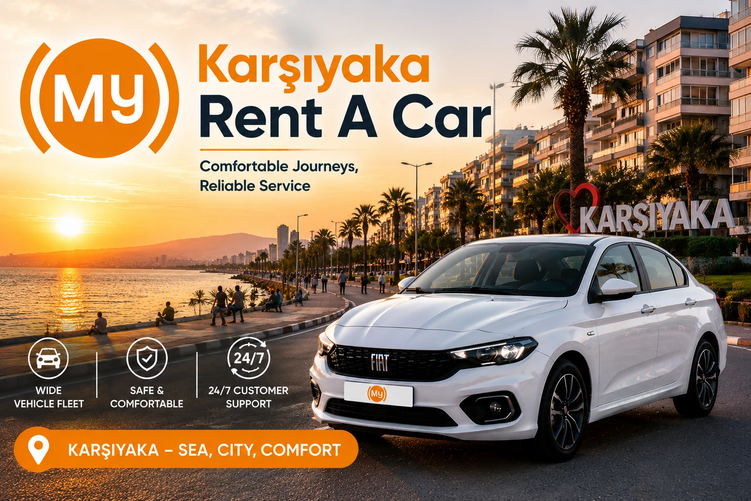 Konak Rent A Car hizmeti ile Alsancak, Kemeraltı ve şehir merkezi araç kiralama