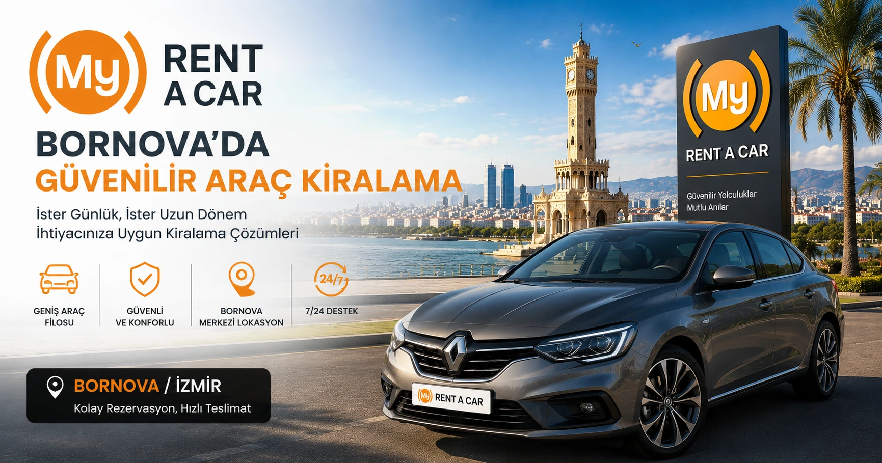 Bornova Rent A Car araç kiralama hizmeti İzmir