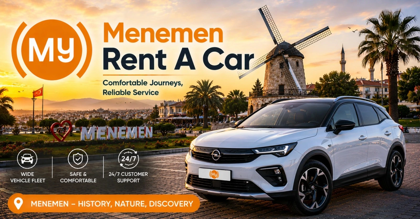 Menemen Rent A Car hizmeti ile Seyrek, Emiralem ve çevresinde araç kiralama