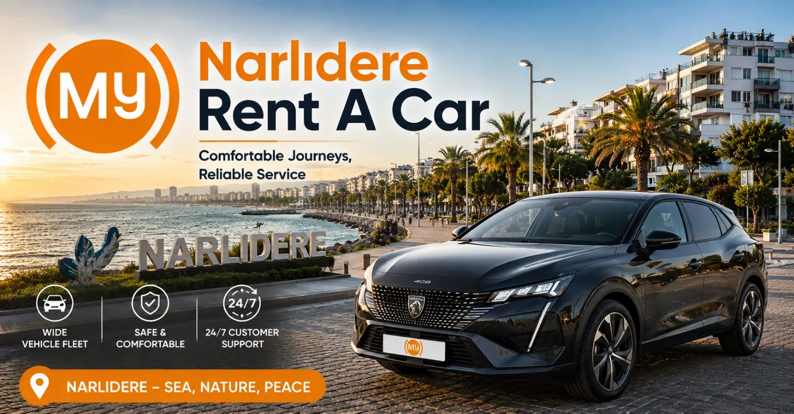 ALT Metni Narlıdere Rent A Car hizmeti ile Sahilevleri, Yukarıköy ve çevresinde araç kiralama