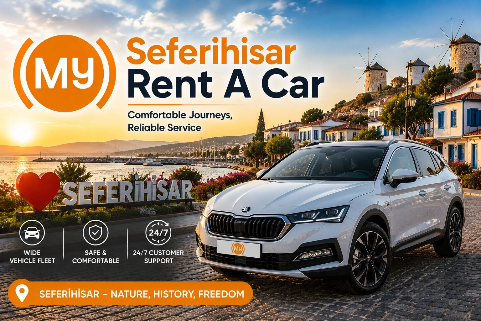 Seferihisar Rent A Car ile Sığacık, Akarca ve Ürkmez araç kiralama hizmeti